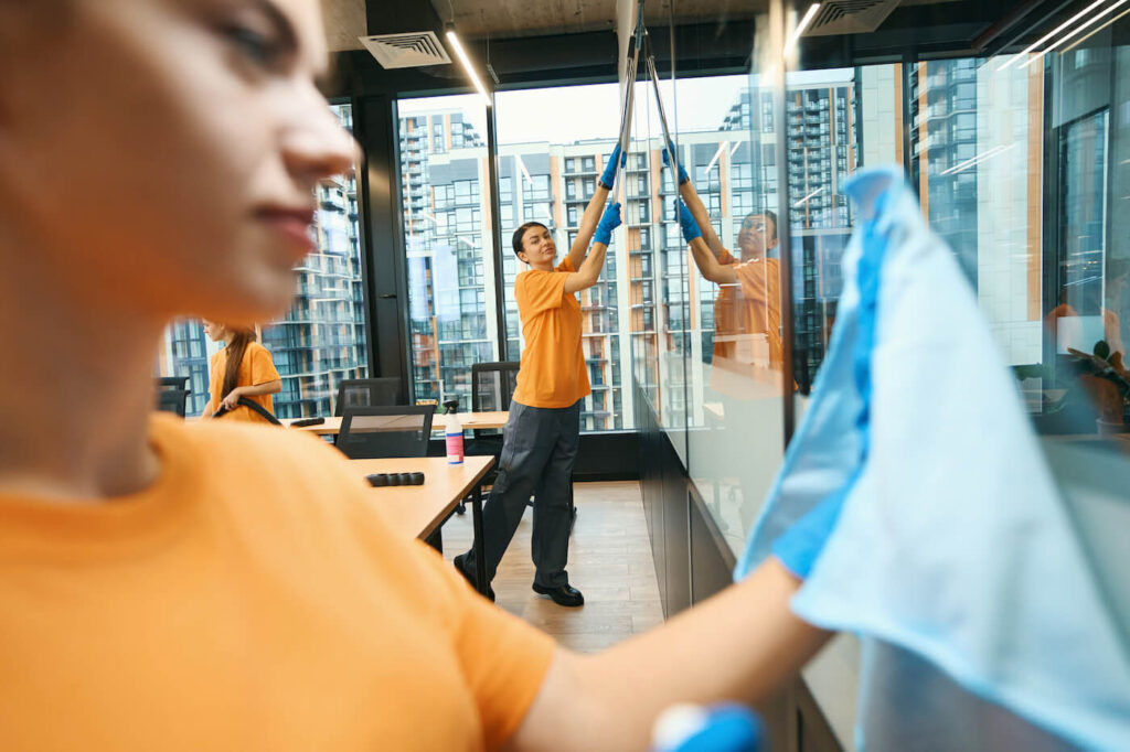 Our Corporate Cleaning Service caters to large and complex facilities, including high-rise offices and big corporate buildings. With our extensive experience and top-of-the-line equipment, we provide a thorough and reliable cleaning service that meets the highest standards of cleanliness and hygiene for your business.